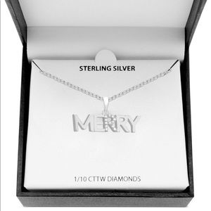 COPY - Sterling Silver Diamond MERRY necklace